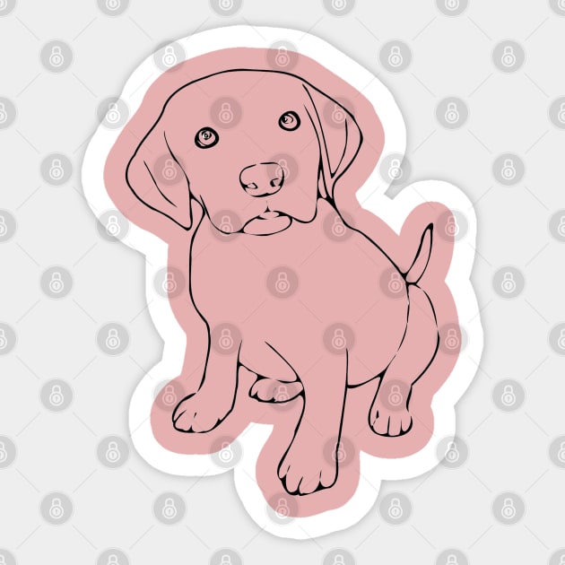 Cute little puppy Sticker by TheDesigNook